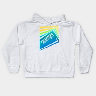 Geometric sunset abstract Kids Hoodie